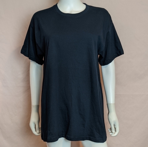 Boohoo Navy Basic Crew Neck Short Sleeve Tee Size Medium - Picture 1 of 5